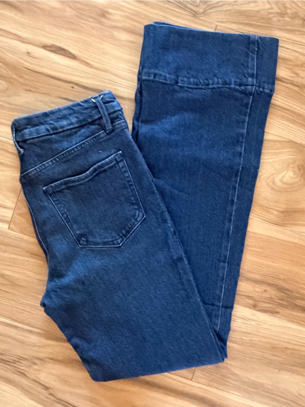 Good American Dark Blue Flare Jeans
